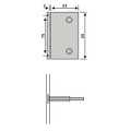 0 Degree Zinc Alloy Glass Door Hinge Used in Shower Room (CR-Y14)